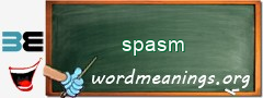 WordMeaning blackboard for spasm